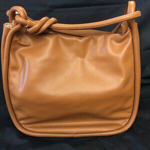 Tan Hobo-Style Shoulder Bag